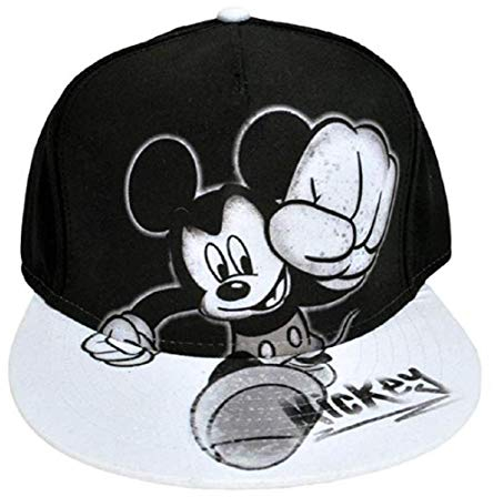 Disney jugend mickey mouse smash flacher bill-baseball-mütze schwarzweiss