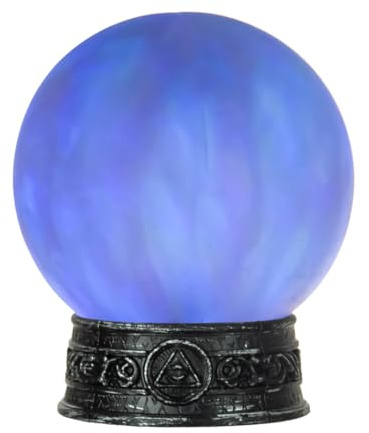 Horror-Shop Magische Wahrsagekugel mit LED & Sound als Halloween Dekoration