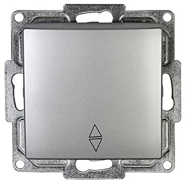 Schalterprogramm Gunsan Visage silber (2-Wege Steckklemm-System Wechselschalter)
