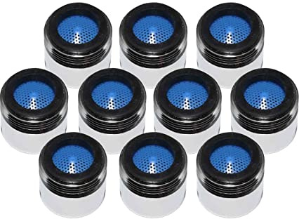 Wasserhahn Luftsprudler 18 mm Steckanschluss, 6 l pro Minute, Wasser, energiesparend, Chrom. Pack Größen
