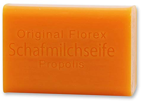 Florex Schafmilchseife - Propolis - süß duftende Seife mit Extrakt vom Honig spendet intensive Feuchtigkeit 100 g