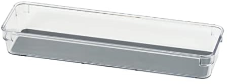 WENKO Schubladeneinsatz Long L, Mehrzweckeinsatz für Schublade, 4.5 x 32.5 x 9 cm Transparent