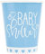 Unique 73386 Blue Hearts - Bicchieri di carta per baby shower, 8 pezzi, 8 pezzi, confezione da 1
