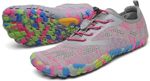 SAGUARO Barfußschuhe Herren Damen Traillaufschuhe Outdoor & Indoor Training Fitnessschuhe Wander Wald Strand Straße Laufschuhe Walkingschuhe Schnell Trocknend Badeschuhe, Taffy Rosa, 38 EU