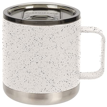 FIFTY/FIFTY 425 ml – Weiß/Schiefer gesprenkelt Camp Becher mit Schiebedeckel