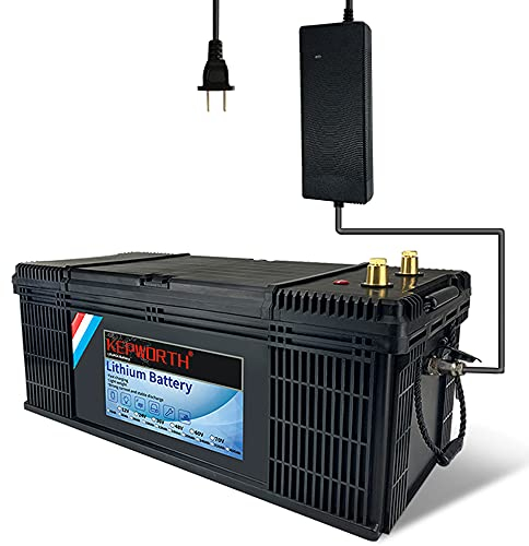 24V 100Ah LiFePO4 Battery Lithium Iron Phosphate Battery Up to 7000 Deep Cycle with BMS for Campers RV Solar Marine Golf Carts, Emergency Power, Run in Series or Parallel