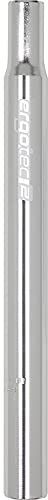 P4B | Sattelstütze Ø 27,2 mm - 400 mm Lange Kerzensattelstütze aus Aluminium in Silber - Ungefedert | Safety Level 2 | Bis zu 100 Kg Fahrergewicht