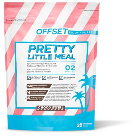 OFFSET Nutrition Abnehm Shake Choco Swirl [nur 208 KCAL pro Shake] - 28 Portionen | Mahlzeitersatz | Diät Shake mit 24 Vitaminen & Mineralien | Glutenfreie Trinkmahlzeit