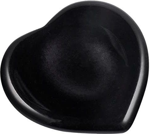KYEYGWO Obsidian Reiki Heilung Kristall Sorgen Stein, Herz Daumenstein Pocket Palmen Taschensteine Worry Stone Massagesteine für Meditation, Stress abbauen, Handschmeichler Dekompression