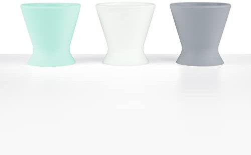 Ingenuity Bokee Baby Bottle Holder Hands Free – One-Hand Bottle or Sippy Cup Prep for Infant to Toddler, Grey