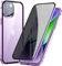 Privacy Case for IPhone 14 Plus,Anti-peep Built-in Tempered Glass Double-sided Case,Magnetic Adsorption Metal Bumper 360 Degree with One-piece Case-Purple…