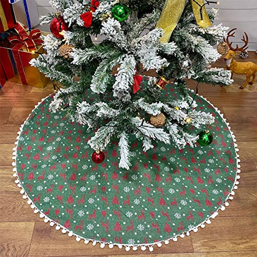 GLITZFAS Weihnachtsbaumdecke 90 cm, Weihnachtsbaum Rock Tannenbaum Decke Untersetzer für Weihnachtsbaumständer Weihnachten Dekoration Christbaumdecke