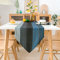 Hanrunsi Tischläufer Moderne Wohnzimmer Blau Tischsets Rustikale Holz Tischläufer Antike Alte Tischläufer Platz Sets Planken Nackte Tischsets Läufer Set für Esstisch Party Hochzeitswäsche 33x183cm