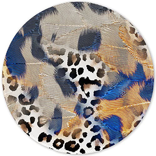 ITNRSIIET Tapis de Souris avec Bord Cousu, Tapis de Souris de qualité supérieure, texturé, imperméable, Base en Caoutchouc antidérapant, Accessoires de Bureau,Impression léopard