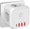 ARCELI Multiprise Cube Murale, 7 en 1 Chargeur USB Prise avec 3 Sortie AC, 4000W Multiprise électrique avec Interrupteur, Idéal pour Salon Bureau Chambre