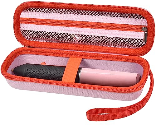 Tasche für Bosch Akku Heißklebestift Gluey, Heiskleber Stifte Glue Pen Lagerung Organizer Halter Bag für AA Akku, USB Ladegerät und Kabel, Mini Glue Sticks, Rosa-Nur Box