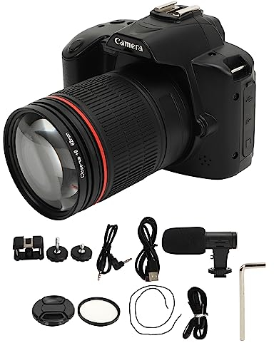 Appareil Photo Numérique 4K 3'' LCD 64MP Zoom 16X Objectif Grand Angle 120° Appareil Photo Numérique WiFi avec Vision Nocturne, Kit Complet de Caméra pour Adultes et Adolescents