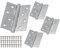 Neuhall 2 Paar Scharniere klappbar 100mm (4 Stück) Edelstahl V2A für Türen Holztür Schranktür Tisch Türscharniere Innen & Außen Klavierband Möbelscharniere inkl. Schrauben