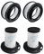 4 Filter-Set für Rowenta X-Force Flex 11.60 12.60 14.60 15.60 für RH98xx (Ersatz Filter nach Motor ZR009008 und Schaumstofffilter ZR009007)