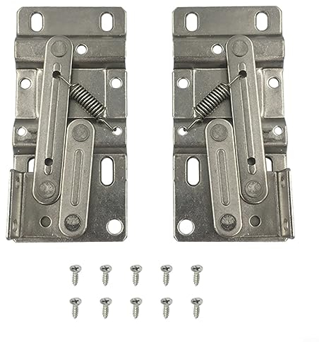 HEIBTENY 2 Stück 45 Klappscharnier, Schranktür-Eckscharnier, Kipp-Scherenscharniere, Schrankscharnier-Reparatur-Set für Küchenspüle, Basis, Kippschalen, Scharnier