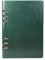 (Dunkelgrün) Vintage Leder Ringbuch Notizbuch, A5(17 * 23cm/6.6 * 9inch) Edelstahl-Ausschnitt Notizblock Nachfüllbar Leder Notizbuch, 100 Seiten Wasserdicht Beige Einsätze