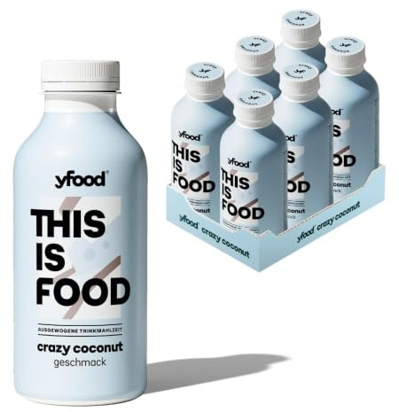 yfood Trinkmahlzeit Crazy Coconut, 6 x 500 ml, mit 30 g Protein pro Drink