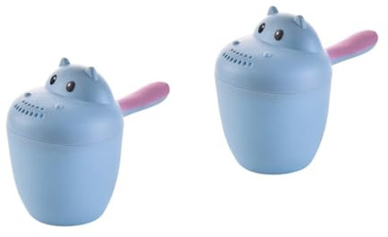 SAFIGLE Neugeborene Waschen Shampoo-spülbecher 2st Baby-spülbecher Badspülbecher Eimer Badewasserschöpfer Babylöffel Wasserkelle Kind Shampoo Kindershampoo Buebchen Badewasser Blau