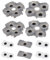 The Lord of the Tools Juego de 2 almohadillas de silicona conductoras para botón de mando L1R1, pieza de repuesto compatible con controlador PS5, color gris