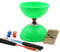 MAGICYOYO Diabolo Profi MD01 mit Dreifach-Kugellagern für Kinder, Erwachsene, Anfänger Jonglier-Set Geschenk, Groß Diabolo 15cm mit 2 Paare Handsticks aus Aluminum+ Tasche+ 2 Ersatzschnur Kit, Grün