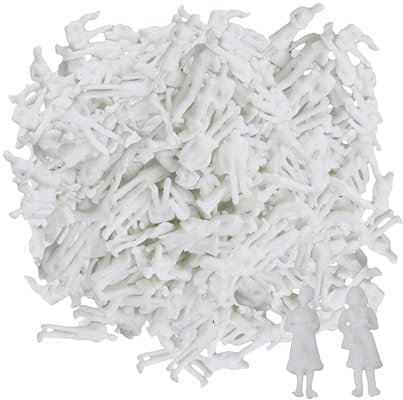 BQLZR Unlackierte Architektur weiße Modellfiguren im Maßstab 1:100 Männer & Frauen 500 Stück