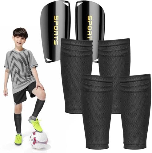 Schienbeinschoner Kinder Fussball Klein Schienbeinschoner Fußball Herren Damen Schienbeinschoner Socken mit Optimierter Einstecktasche Dünne Schienbeinschonerhalter Shin Pads Schienbeinschützer