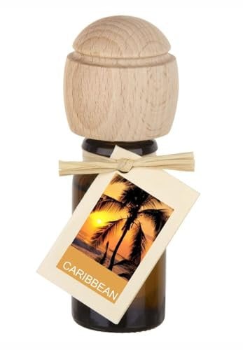 Piccolino Raumduft Duftöl Caribbean mit Buchenholzkopf Diffuser Parfümöl 10 ml