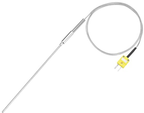 QUARKZMAN Typ K Thermoelement Temperaturfühler mit Stecker, Meter Temperatursensor Fühler -50 bis 1100°C(-58 bis 2012°F), 4x150mm 3.3ft Draht