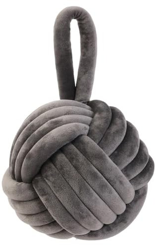 Linnea Stop Porte en Polyester Aspect Velours Collection Clemence Gris