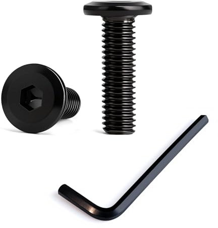 50 Stück M5x35 Schrauben,Hochfester Kohlenstoffstahl, Vollgewinde, Bolt, Schwarzes,Mit Innensechskantschlussel
