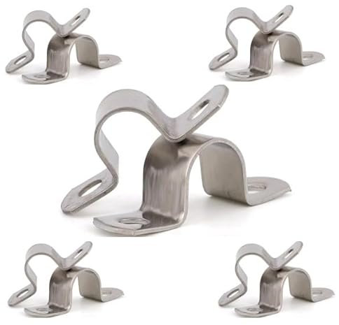 COZERI 10 Stk 40mm rohrschelle,U Rohrschellen Edelstahl,Befestigungsschellen Rohrschelle Set für zuverlässige Rohrhalterungen,Ideal für Gas- und Wasserleitungen sowie Kabelinstallationen