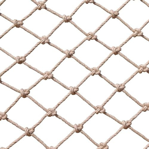 Filet de soutien biodégradable pour plantes pour treillis de jardin respectueux de l'environnement et décoration murale en maille de jute naturelle 2 m x 3 m (grille de 10 cm)