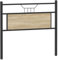 vidaXL Tête de lit chêne Sonoma 100 cm Bois d'ingénierie et Acier, Panneau de tête, tête de lit pour lit Simple, tête de lit Simple