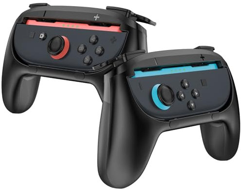 ProCase 2 Stück Joy-Stick Handgriffe für Switch 2 2025, Komfort-Griffe Halter für Controller- Schwarz
