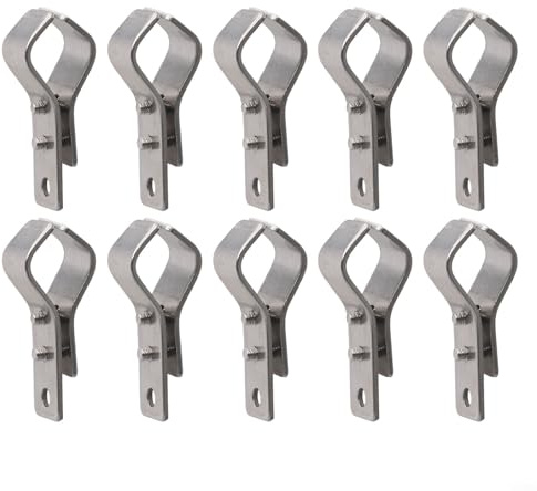 SiSinkal Verstellbare Edelstahl-Rohrschellen SS304, rostbeständig, Sonnenschutz, Netzstütze, Hardware, 16 26 mm Durchmesser, Outdoor-Strukturzubehör, 10 Stück