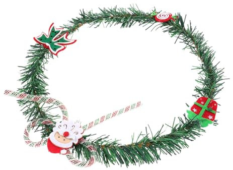 BUGUUYO Guirnalda De Decoración Navideña Coronas Navideñas para Puerta De Entrada De Navidad Mini Adornos De Guirnalda De Vid Artificial De PVC De Polivinilo
