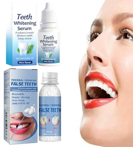 Ciment Dentaire,Pansement Dentaire,Ciment Dentaires Provisoire,Colle Dentaires,Pansement Dentairer Trou pour Carie,Remplissage Dentairer,30ml Ciments Dentaire,30ml Sérum de Blanchiment des Dents