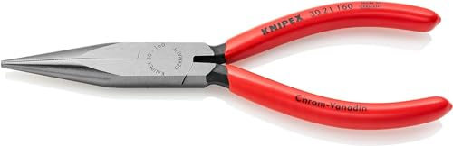 Knipex Pinza per Meccanica - a Becchi Lunghi Bonderizzata Nera, Rivestiti in Resina Sintetica 160 Mm 30 21 160