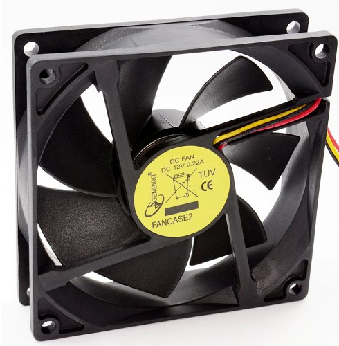 kenable Caja Ventilador para PC Torre 90mm x 90 x 25 mm 12v 0.22A Funda 3 Pines