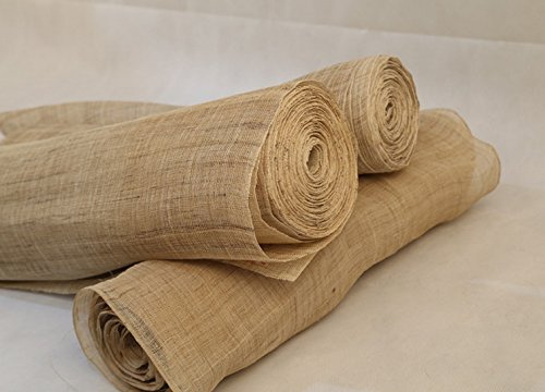 SWEET HOME 55 cm breit 100% Natur Ramie Leinen, Polster, Kleidung, DIY Stoff, Mustertuch DIY Material, handgefertigt, Natur Ramie Stoff, Pro Meter
