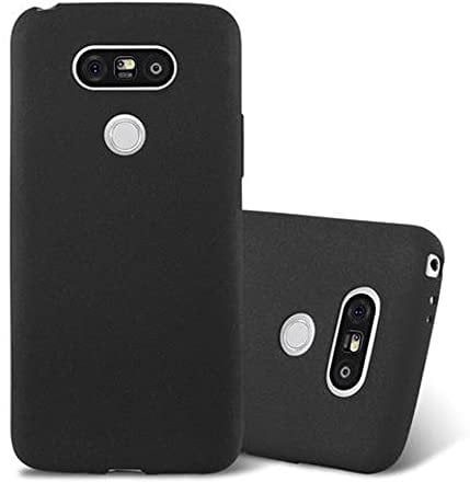Cadorabo Hülle kompatibel mit LG G5 Schutzhülle TPU Silikon Case Frost Design Slim Kratzfest Weiche Gummi mit Rundumschutz Case Hülle für LG G5 in Schwarz