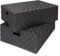 EHC Set of 2 Underbed Storage Box Chest Basket With Lid - Black
