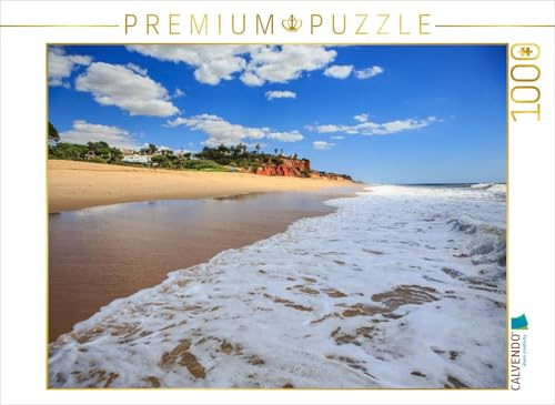 CALVENDO Puzzle EIN Strand an der Algarve in der Nähe von Quarteira | 1000 Teile Lege-Größe 64 x 48 cm Foto-Puzzle für glückliche Stunden
