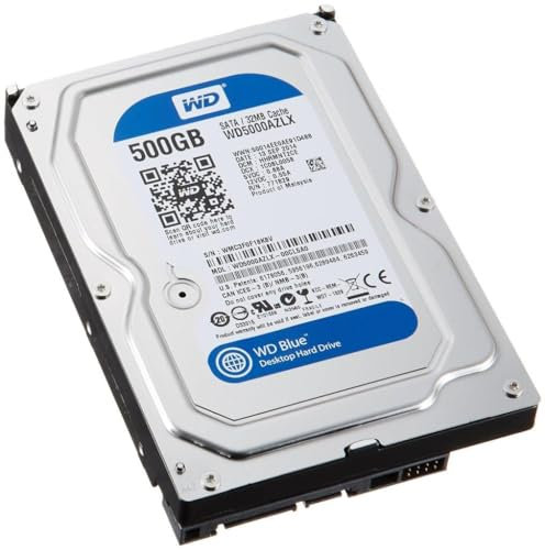 Western Digital Blue WD5000AZLX 500 GB rpm 32 MB Cache SATA III 6.0 GB/s 8,9 cm Internal desktop hard drive [Refurbished]-W/1 anno di garanzia