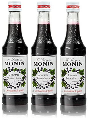 Monin Sirup Schwarze Johannisbeere (Cassis), 0,25L 3er Pack